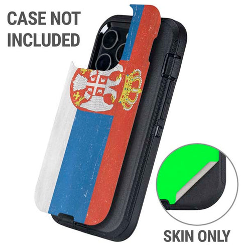 Serbia Flag Distressed Otterbox Defender iPhone Skin